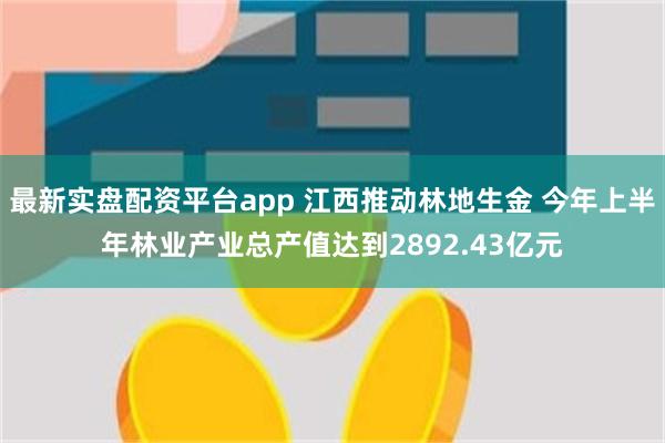 最新实盘配资平台app 江西推动林地生金 今年上半年林业产业总产值达到2892.43亿元