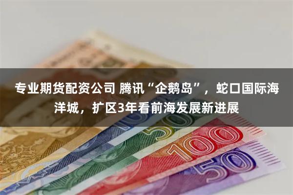 专业期货配资公司 腾讯“企鹅岛”，蛇口国际海洋城，扩区3年看前海发展新进展