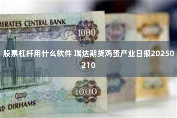 股票杠杆用什么软件 瑞达期货鸡蛋产业日报20250210