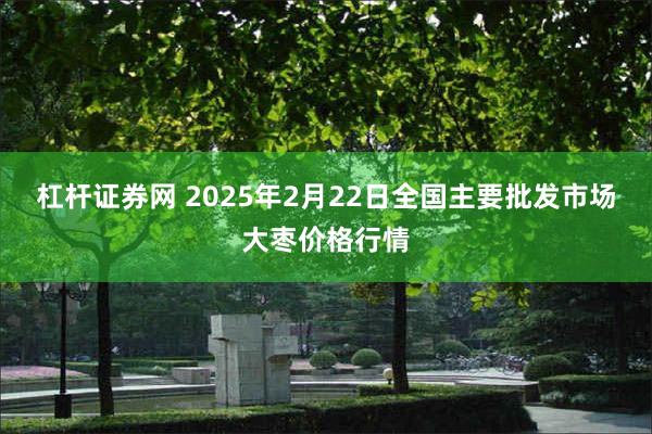 杠杆证券网 2025年2月22日全国主要批发市场大枣价格行情