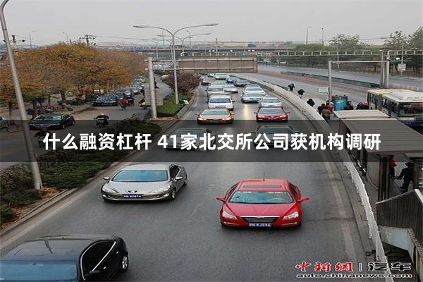 什么融资杠杆 41家北交所公司获机构调研